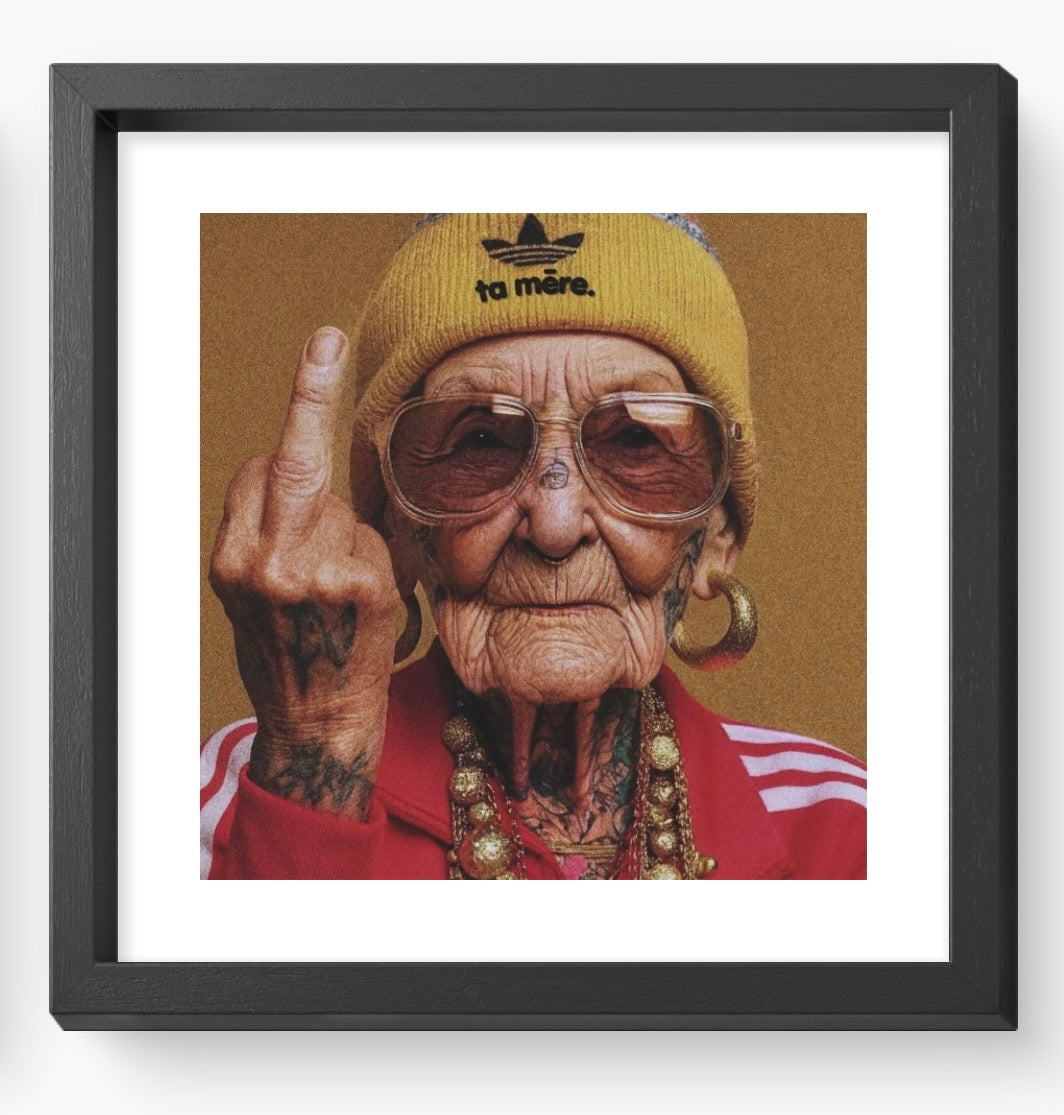 Cadre Fucking mamie couleur